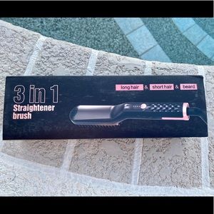 3 in 1 Heated Hair Straightener Brush